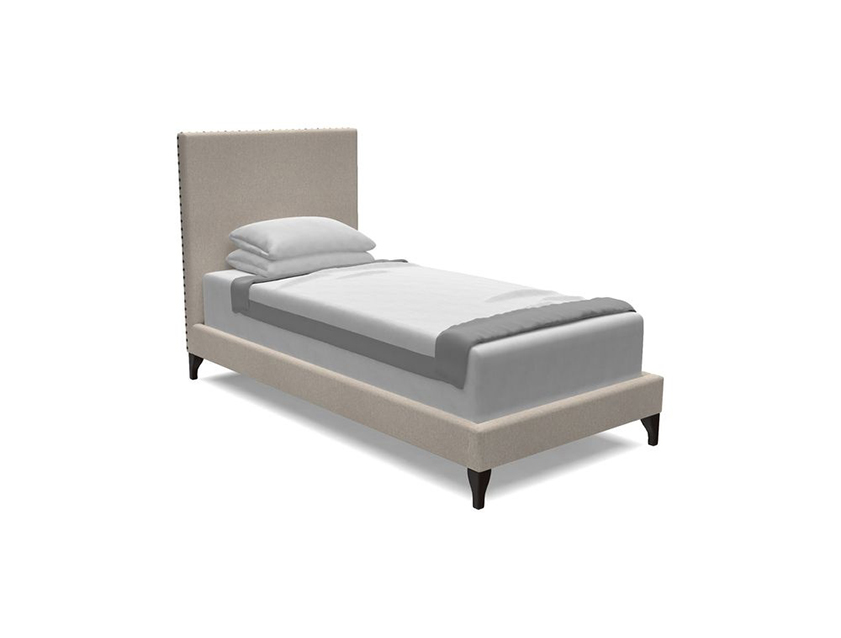 Portobello Single Bed in Two Tone Plain Biscuit